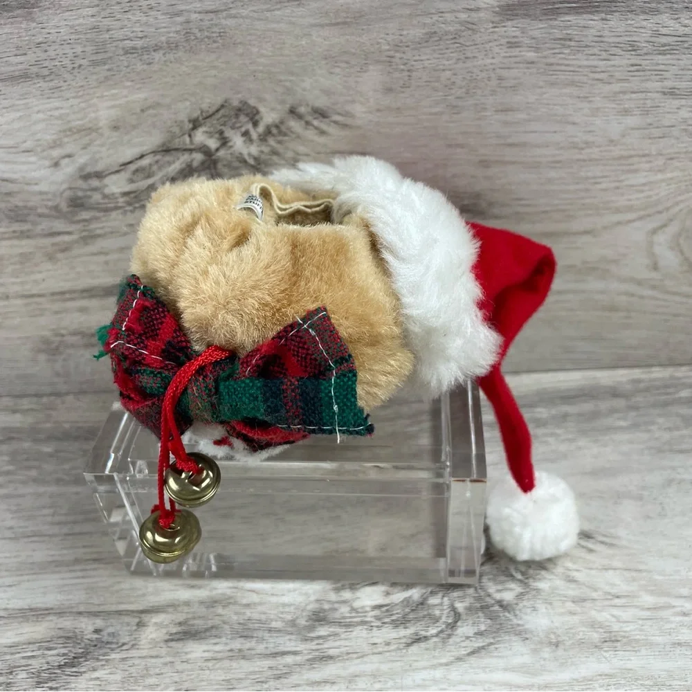 2 Vintage 1985 Plush Door Knob Cover House Of Lloyd + Mouse Santa Christmas